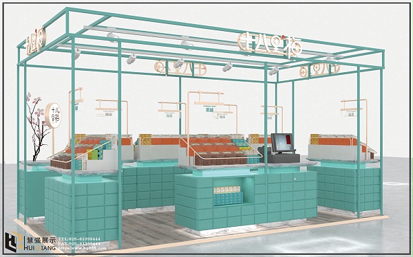 小食品展示柜效果图